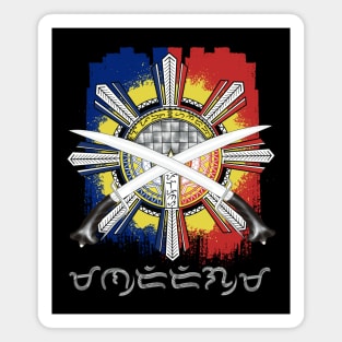 Philippine Flag Sun/Ginunting sword/Baybayin word Mandirigma (Warrior) Magnet